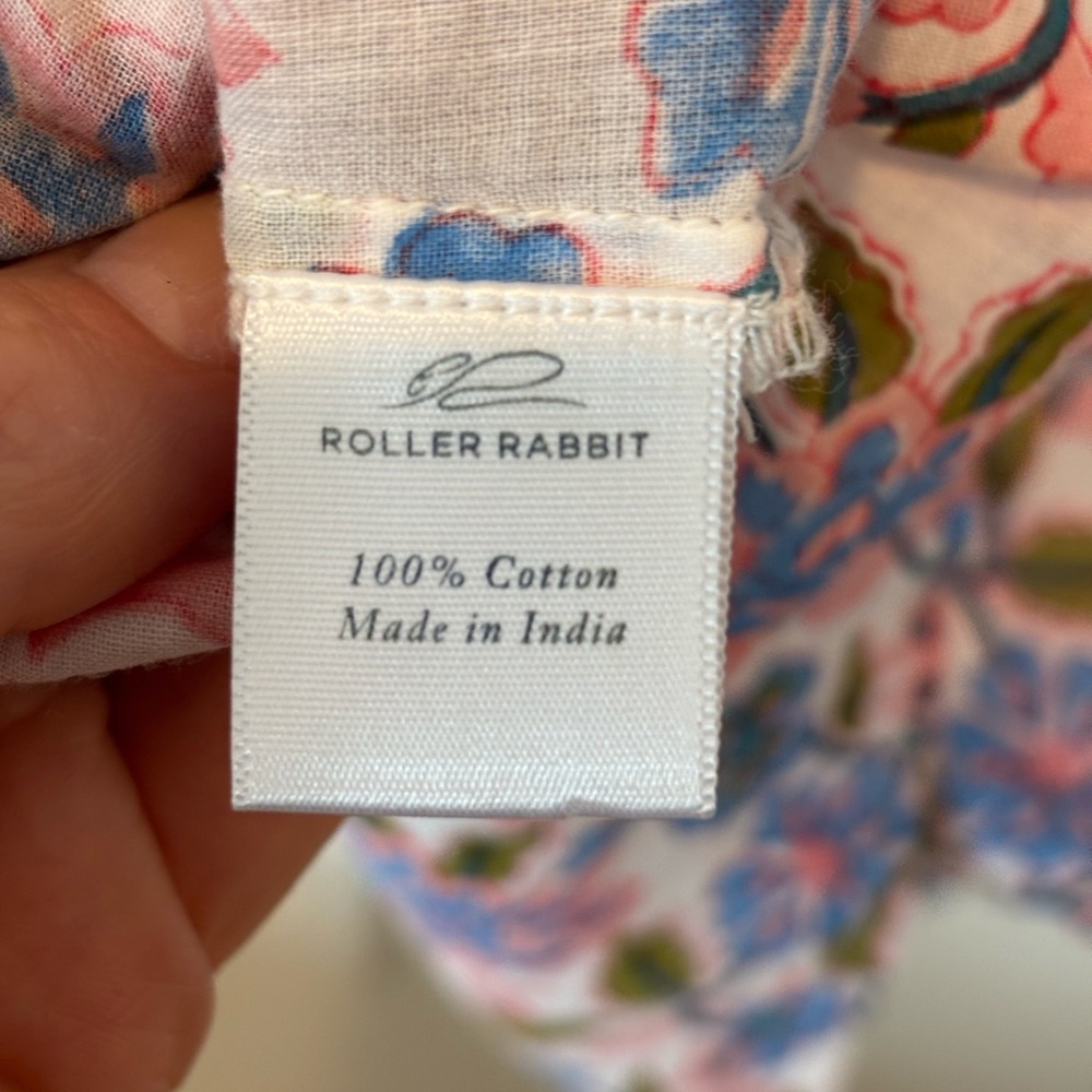 Roller Rabbit Pink and Blue Floral Coverup/Dress Large - Picture 5 of 5